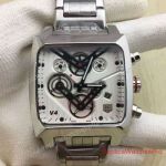Replica Tag Heuer Monaco V4 Square Watch Stainless Steel White Chronograph